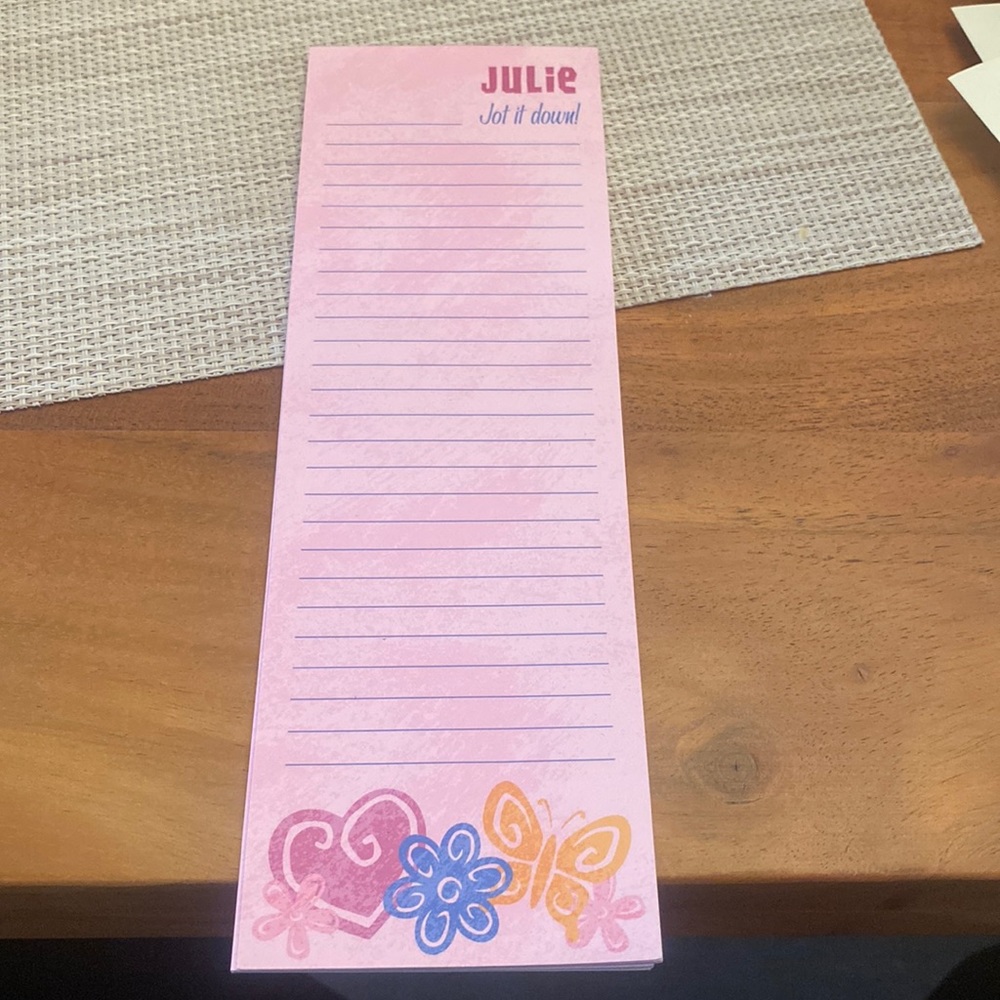 Jot it Down Julie Notepad